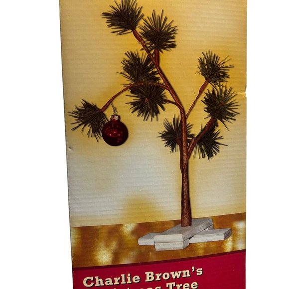 Charlie Brown Christmas Tree with Red Ornament 18 In Tall - Picture 6 of 14
